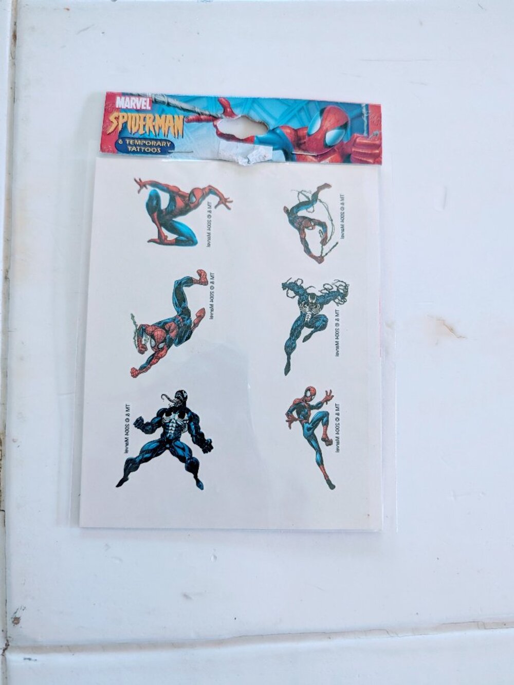 VTG 2004 Marvel Spiderman Temporary Tattoos NOS Sealed Y2K Superhero Collectible